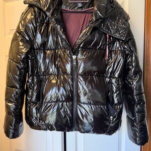 Tommy Hilfiger Shiny Black Puffer Coat